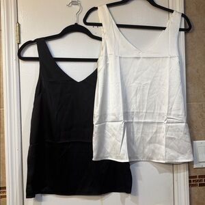 NWT-Elegant Black and White Tank Tops
